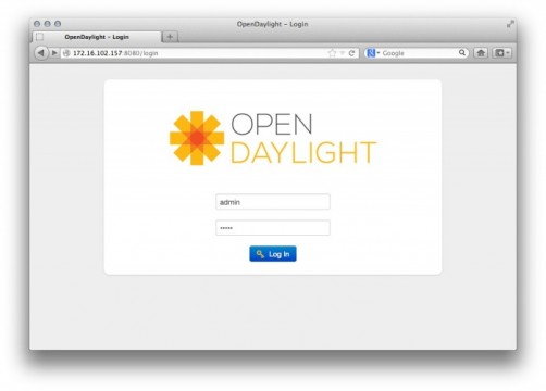 Opendaylight-Login-window